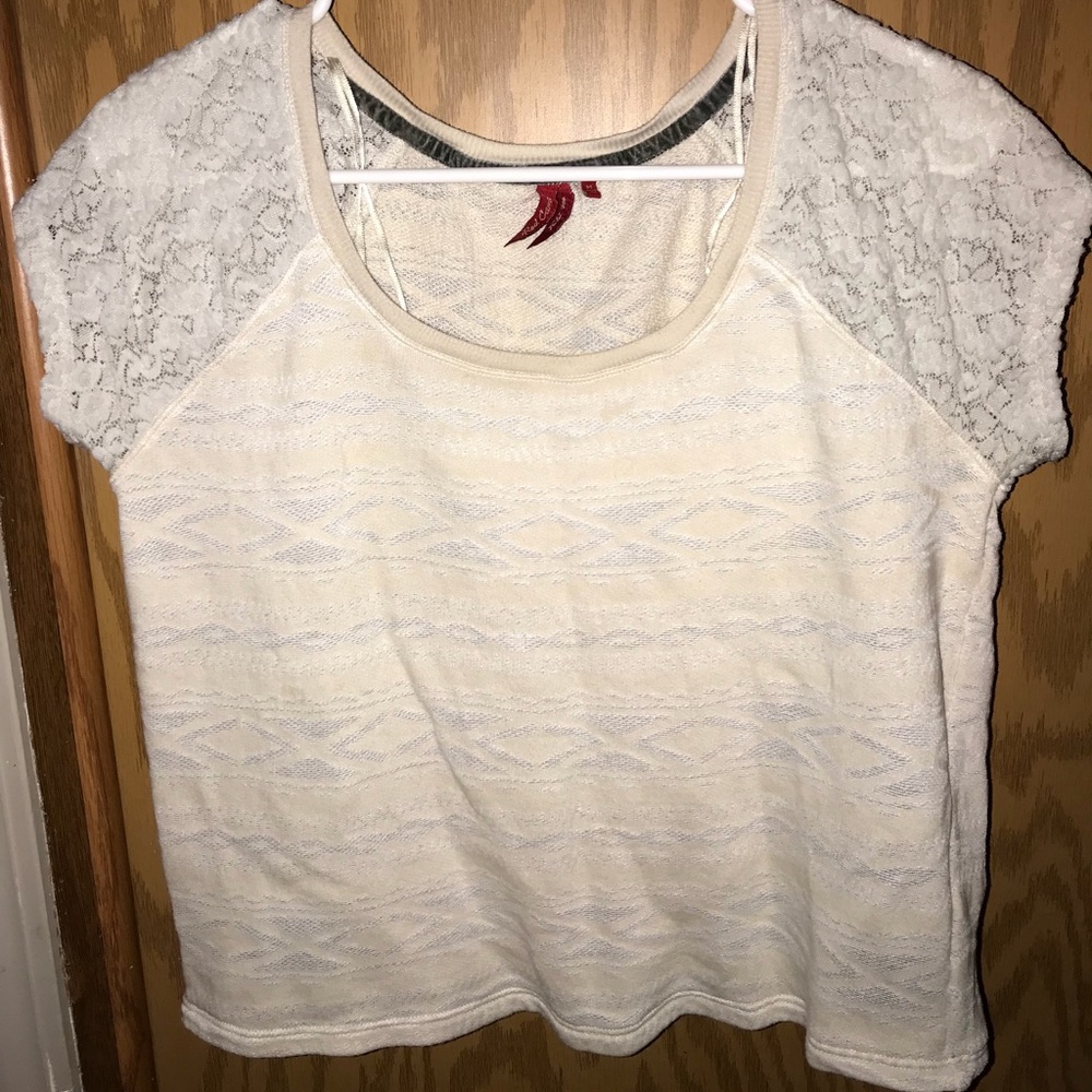 creme color shirt